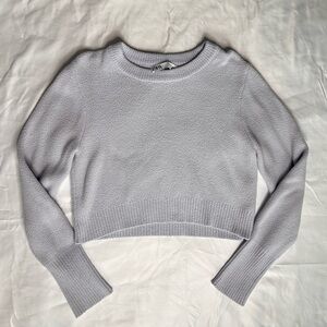 Zara Women's Lilac Cropped Sweater